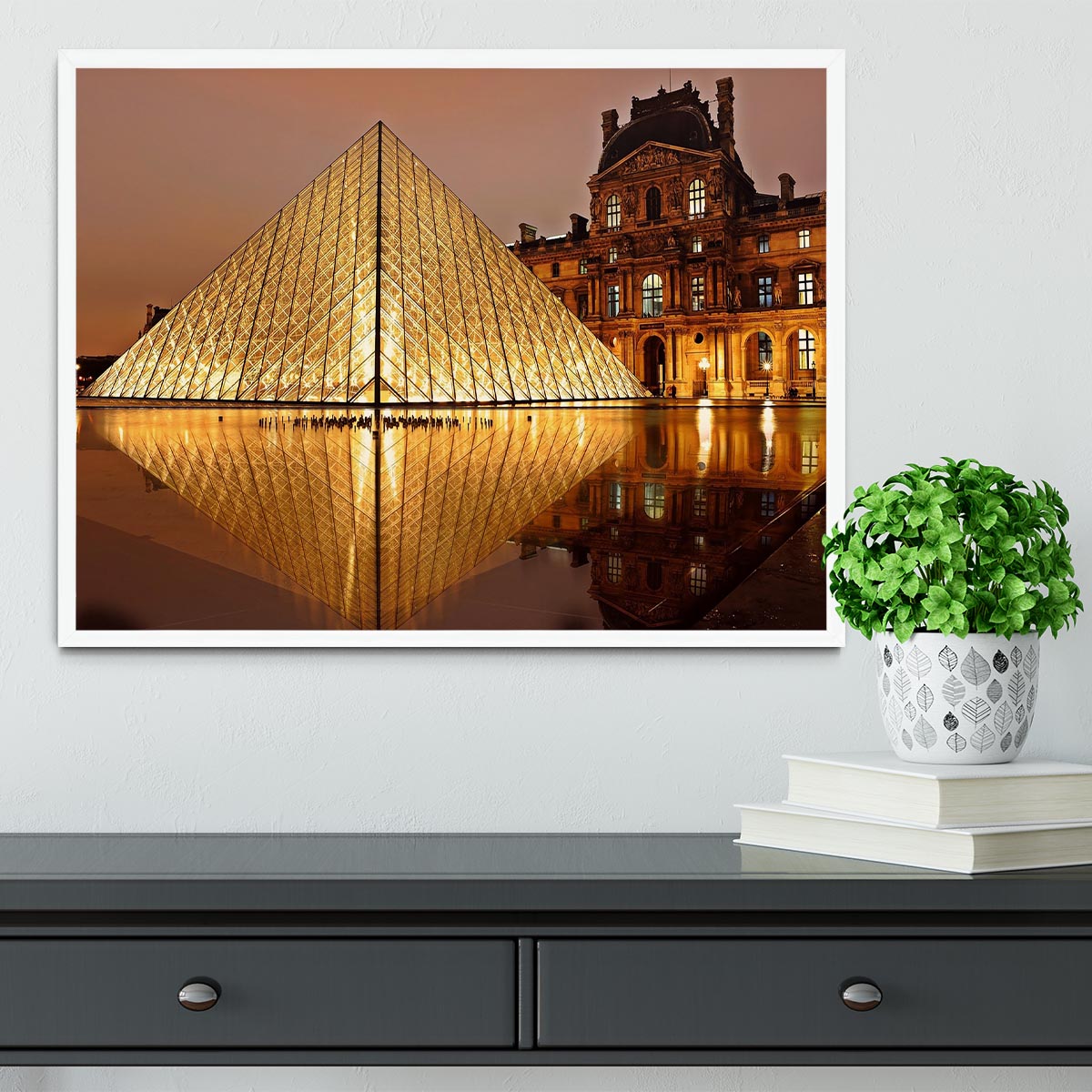 Louvre Museum Framed Print - Canvas Art Rocks -6