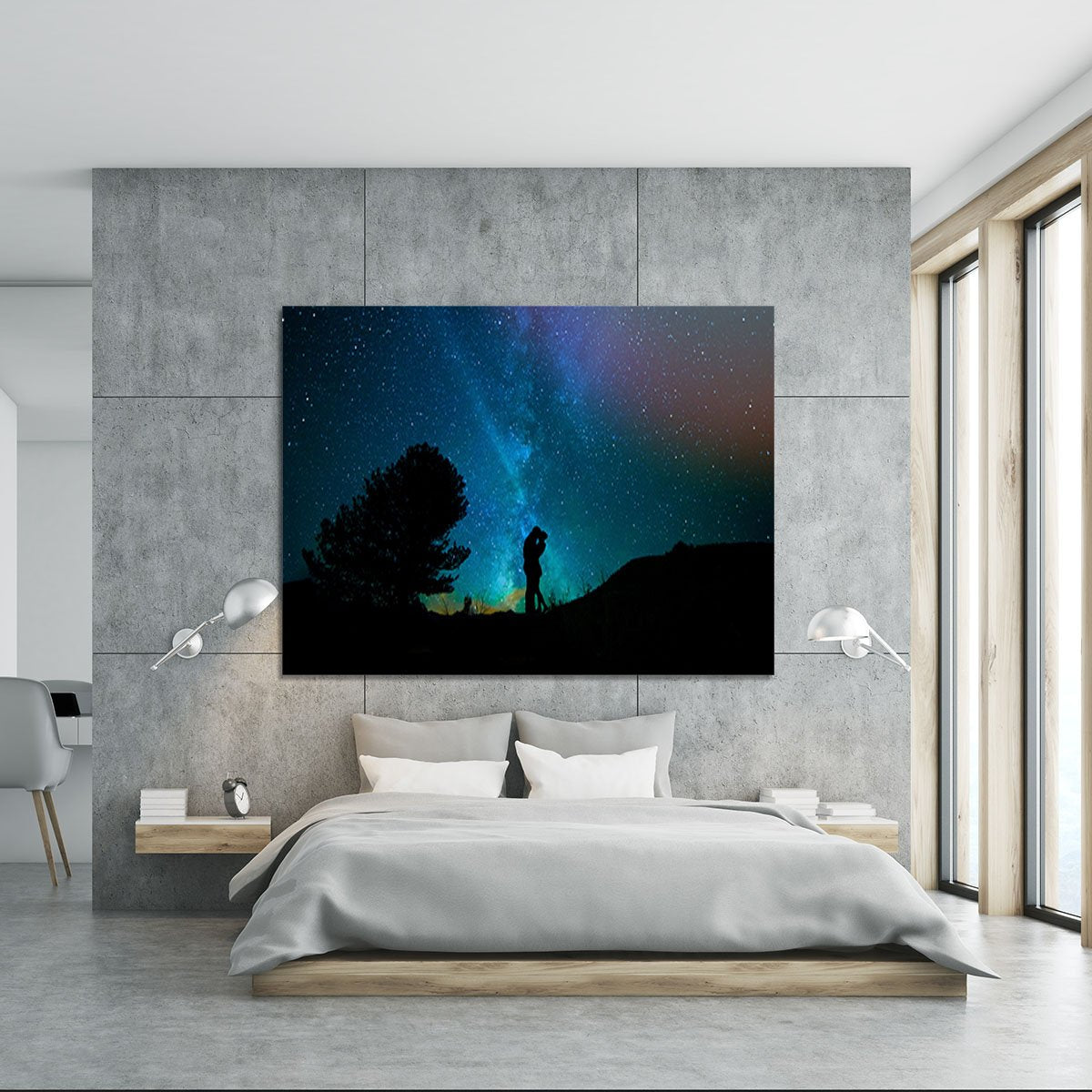 Lovers Sky Night Canvas Print or Poster