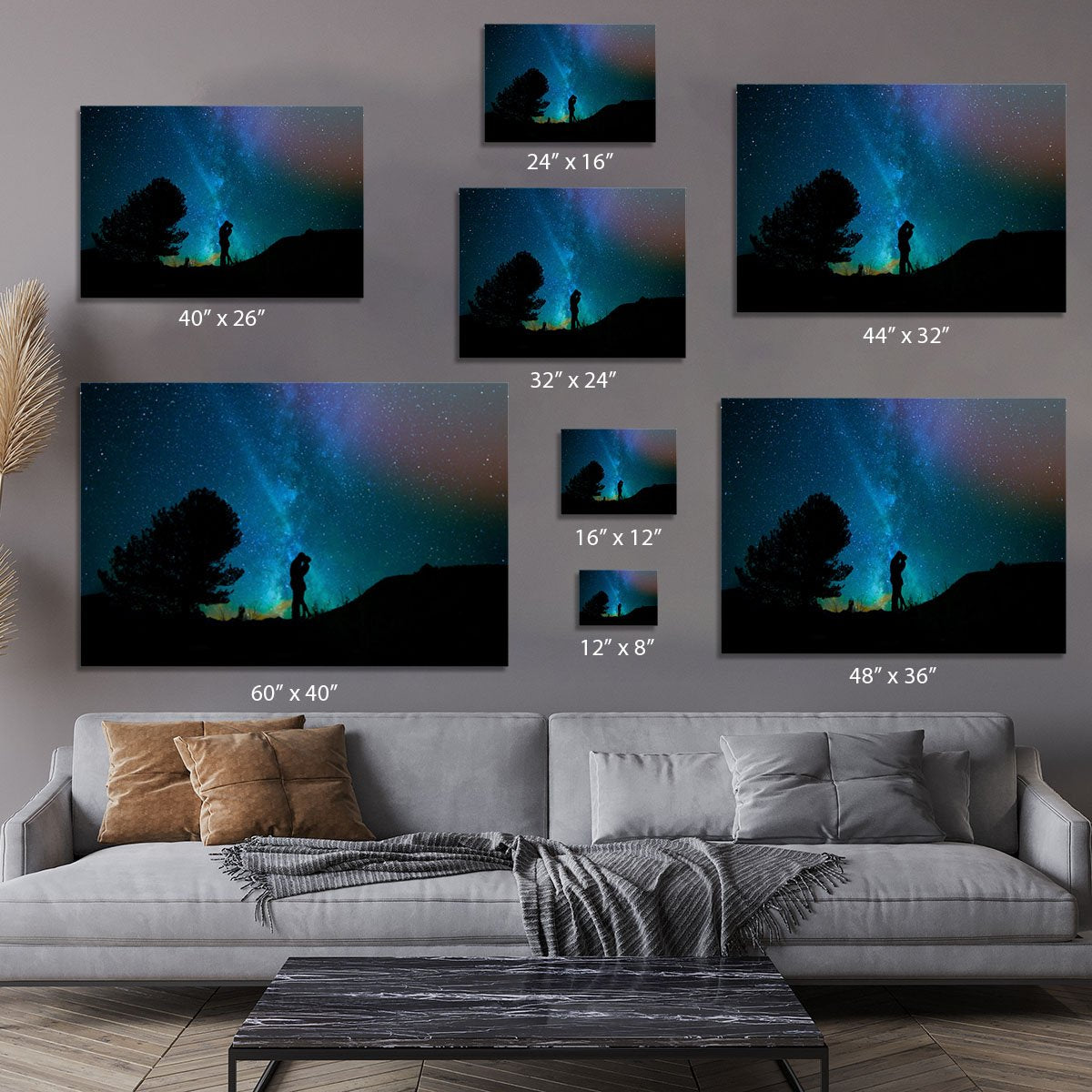 Lovers Sky Night Canvas Print or Poster