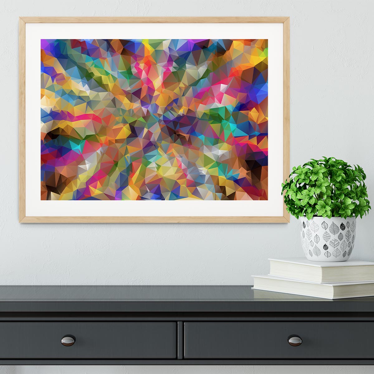 Low Poly Framed Print - Canvas Art Rocks - 3