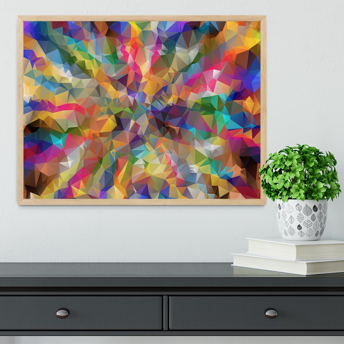 Low Poly Framed Print - Canvas Art Rocks - 4