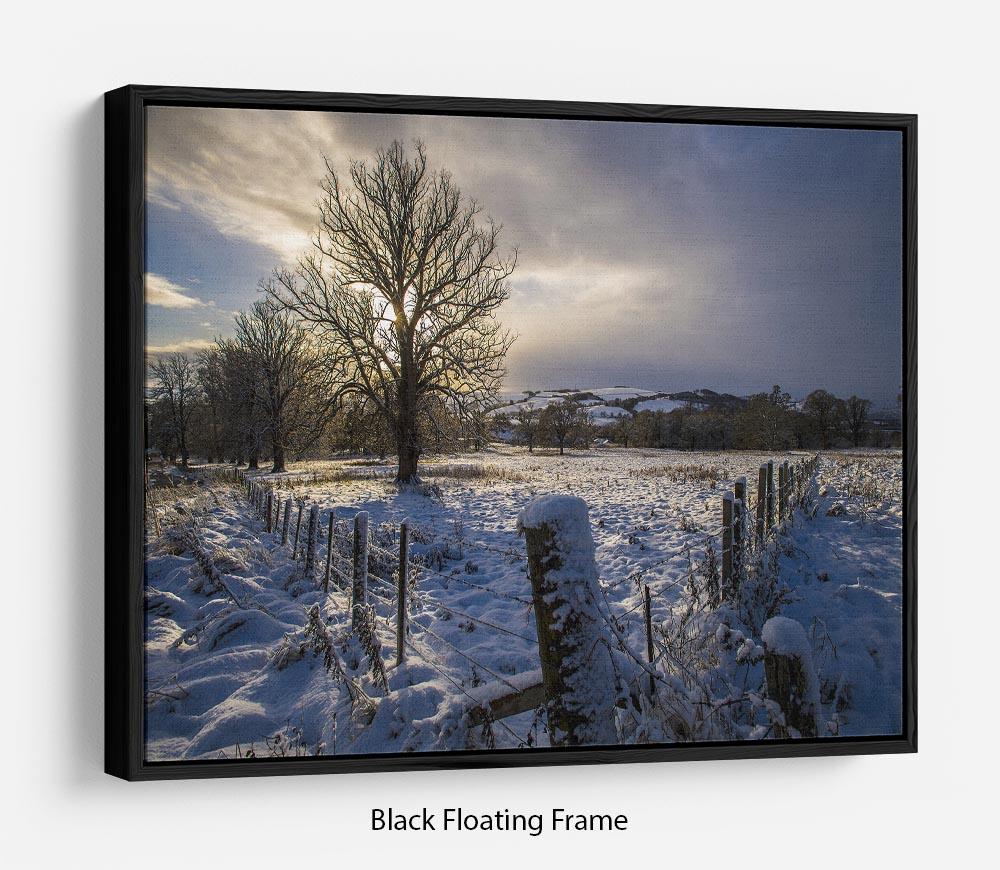 Low light on a winters day Floating Frame Canvas - Canvas Art Rocks - 1