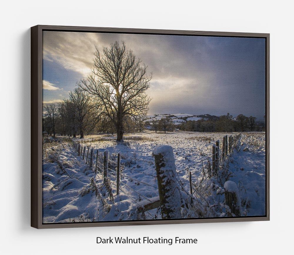 Low light on a winters day Floating Frame Canvas - Canvas Art Rocks - 5