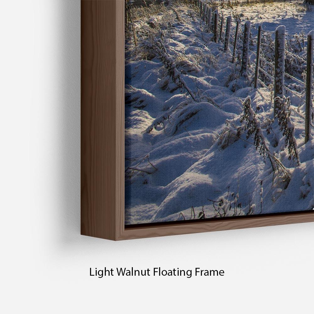 Low light on a winters day Floating Frame Canvas - Canvas Art Rocks - 8