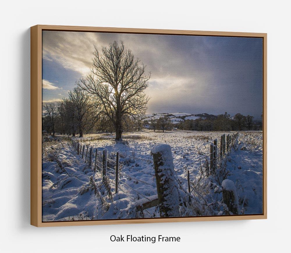 Low light on a winters day Floating Frame Canvas - Canvas Art Rocks - 9