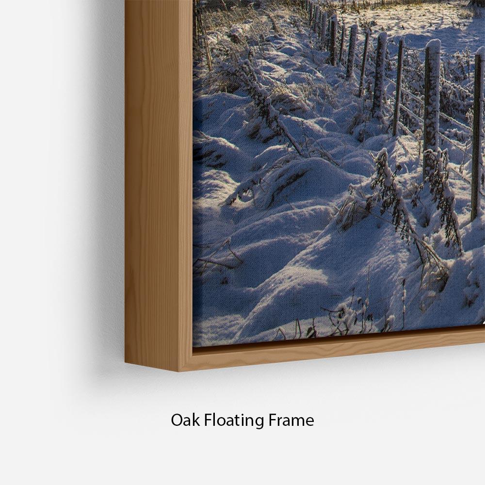 Low light on a winters day Floating Frame Canvas - Canvas Art Rocks - 10
