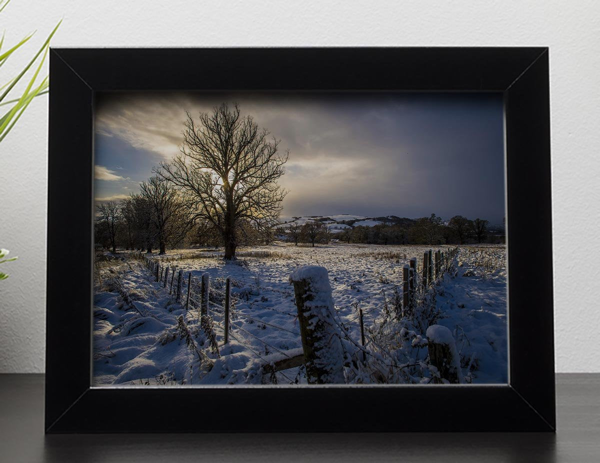 Low light on a winters day Framed Print - Canvas Art Rocks - 2