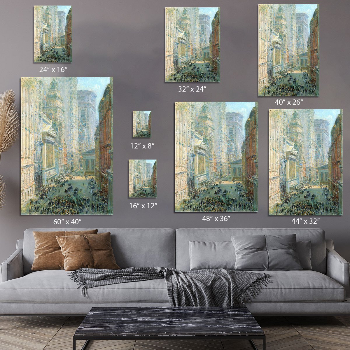 Lower Manhattan by Hassam Canvas Print or Poster
