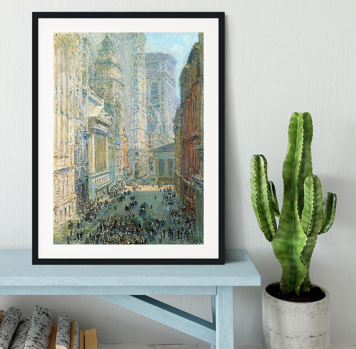 Lower Manhattan by Hassam Framed Print - Canvas Art Rocks - 1