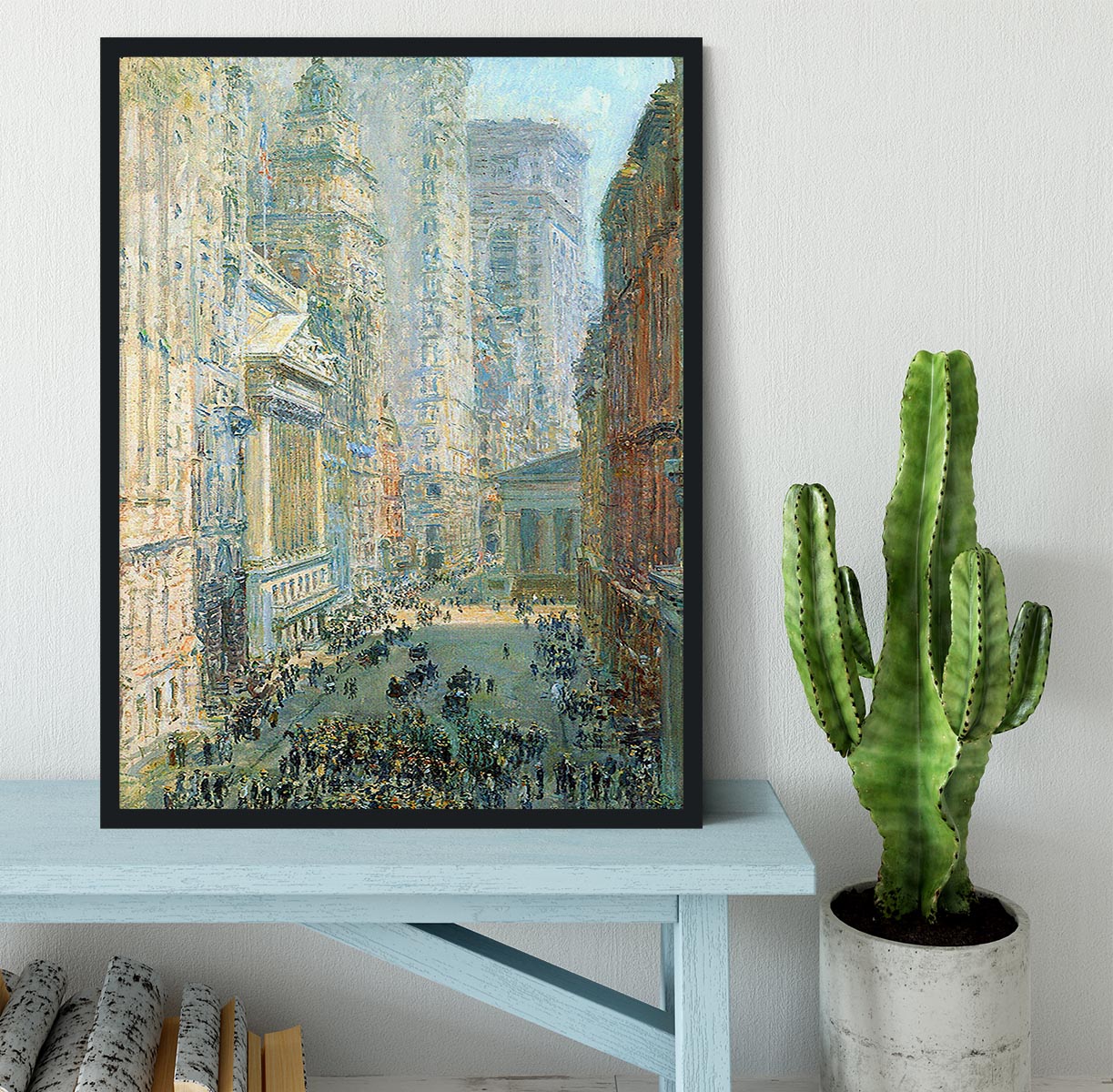 Lower Manhattan by Hassam Framed Print - Canvas Art Rocks - 2