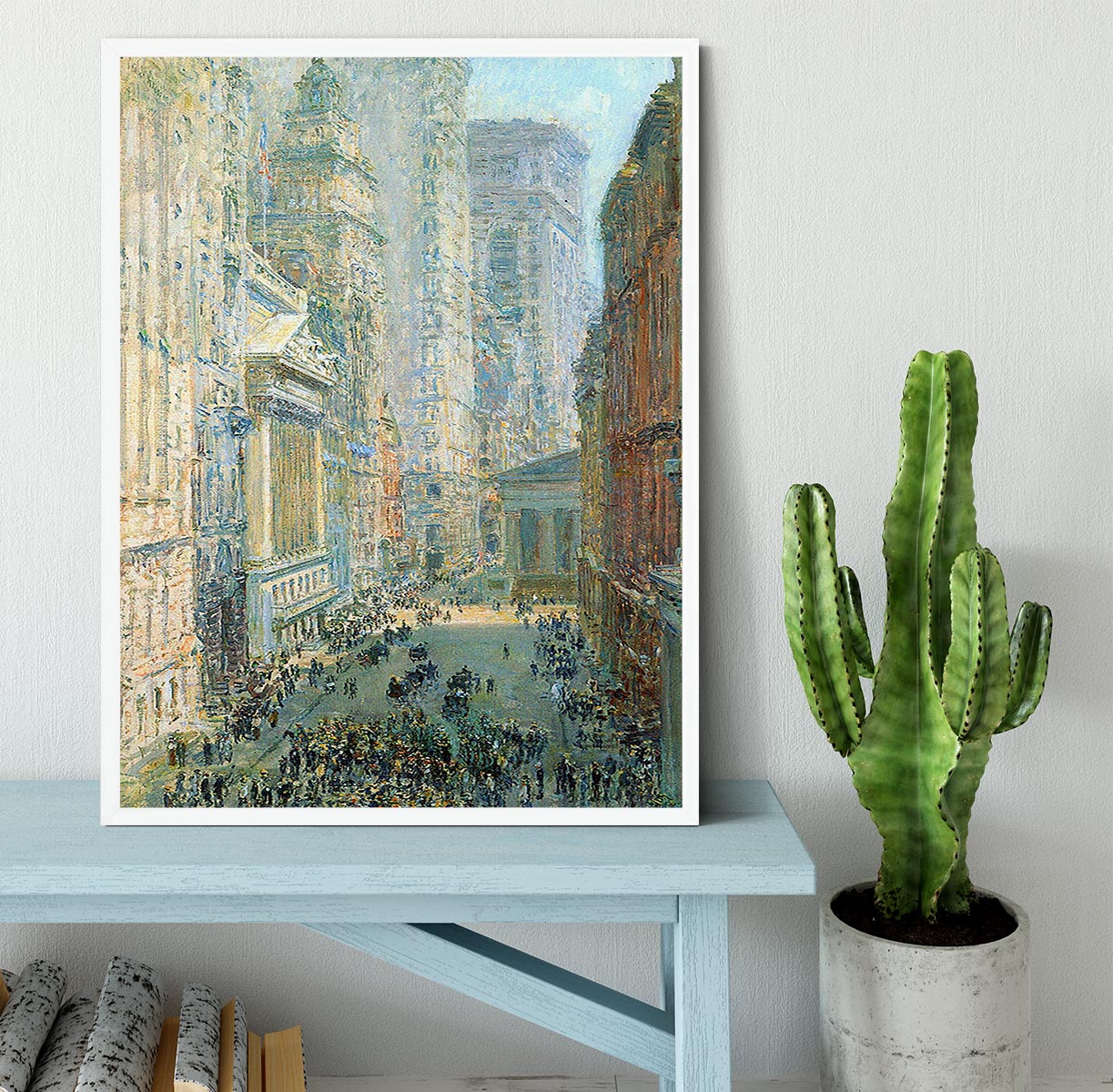 Lower Manhattan by Hassam Framed Print - Canvas Art Rocks -6