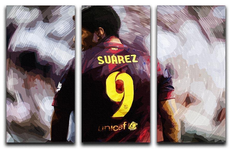 Luis Suarez Barcelona 3 Split Panel Canvas Print - Canvas Art Rocks - 1