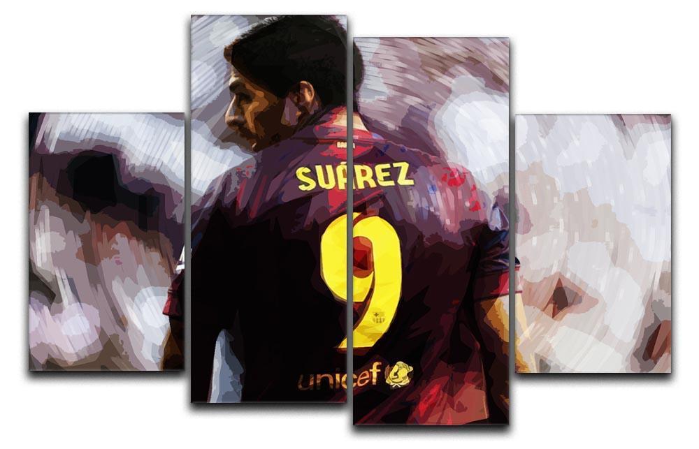 Luis Suarez Barcelona 4 Split Panel Canvas  - Canvas Art Rocks - 1