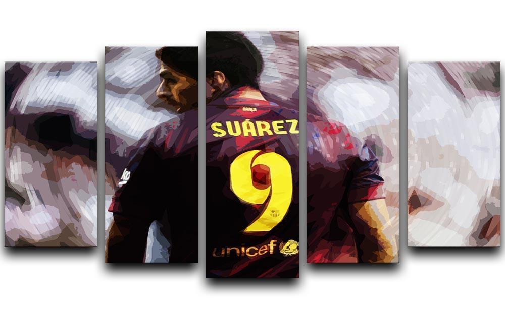 Luis Suarez Barcelona 5 Split Panel Canvas  - Canvas Art Rocks - 1