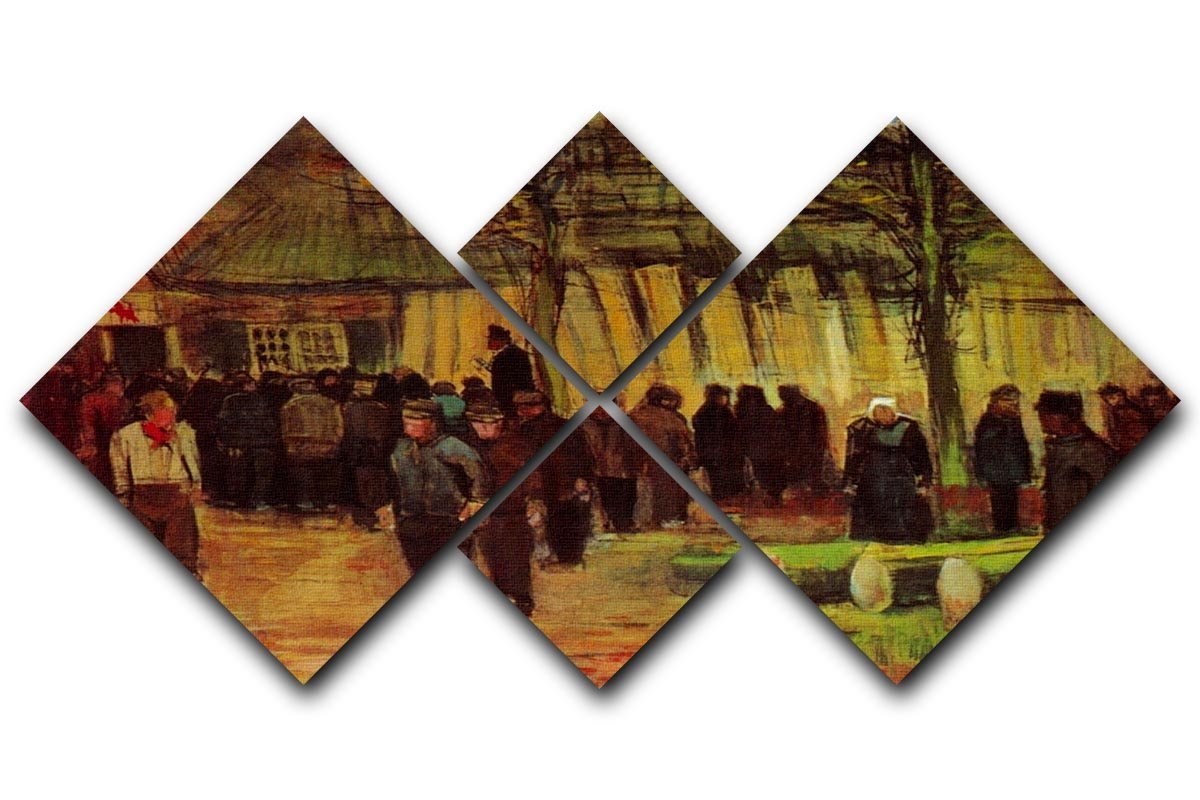 Lumber Sale by Van Gogh 4 Square Multi Panel Canvas  - Canvas Art Rocks - 1
