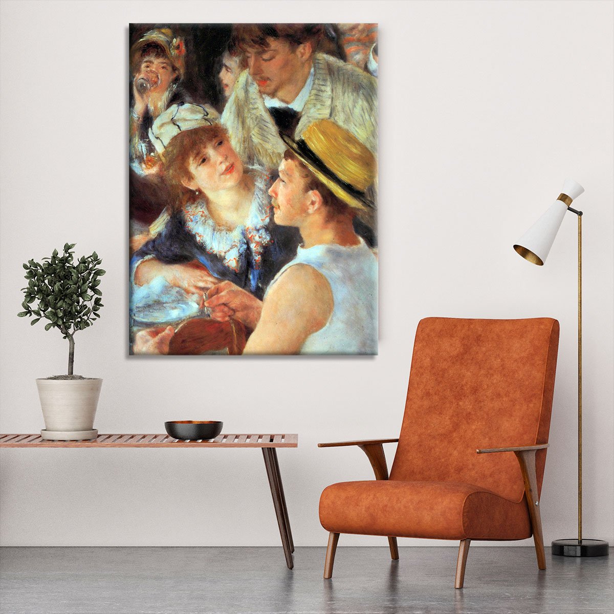 Lunch on the boat party detail by Renoir Canvas Print or Poster