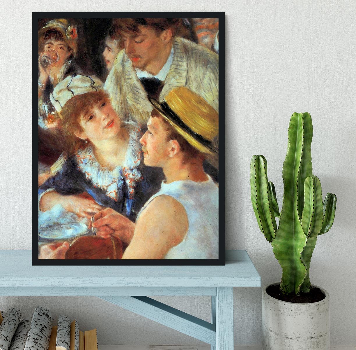 Lunch on the boat party detail by Renoir Framed Print - Canvas Art Rocks - 2