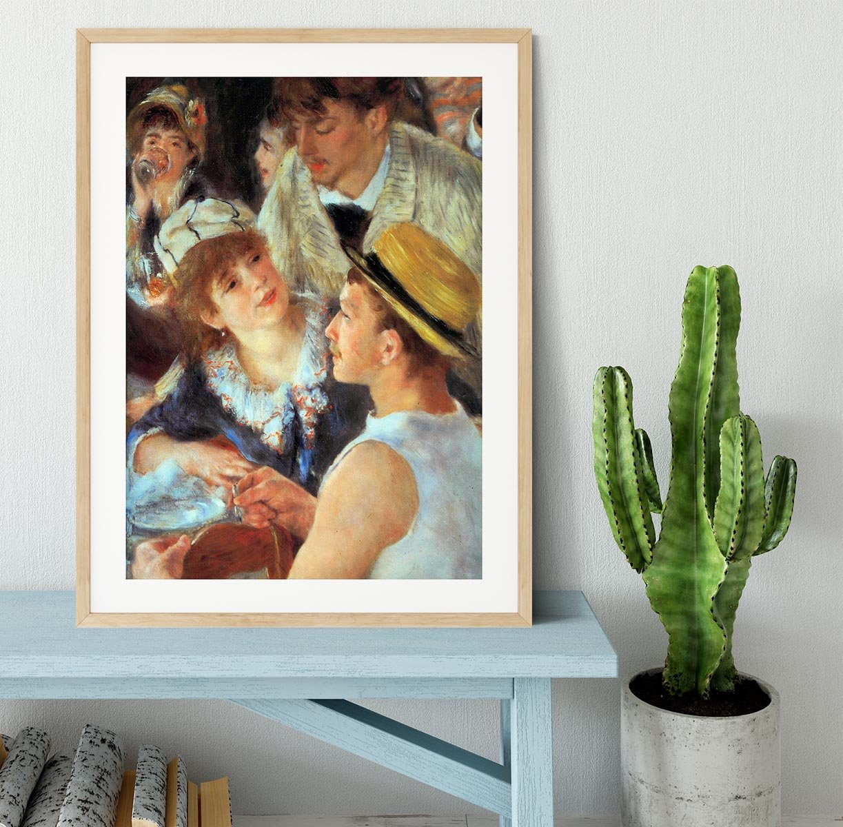 Lunch on the boat party detail by Renoir Framed Print - Canvas Art Rocks - 3