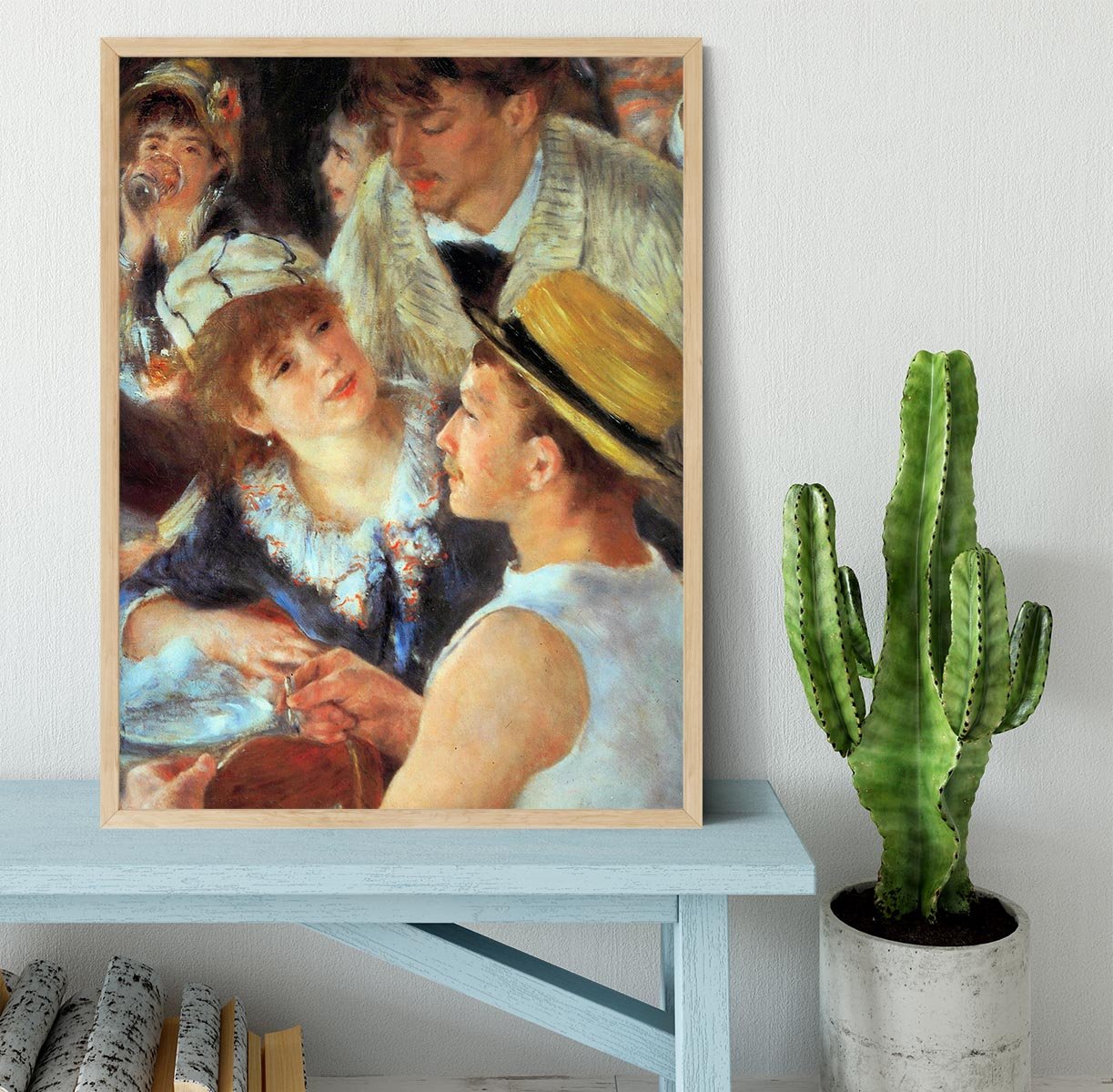 Lunch on the boat party detail by Renoir Framed Print - Canvas Art Rocks - 4