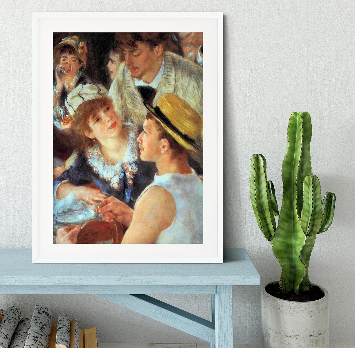 Lunch on the boat party detail by Renoir Framed Print - Canvas Art Rocks - 5
