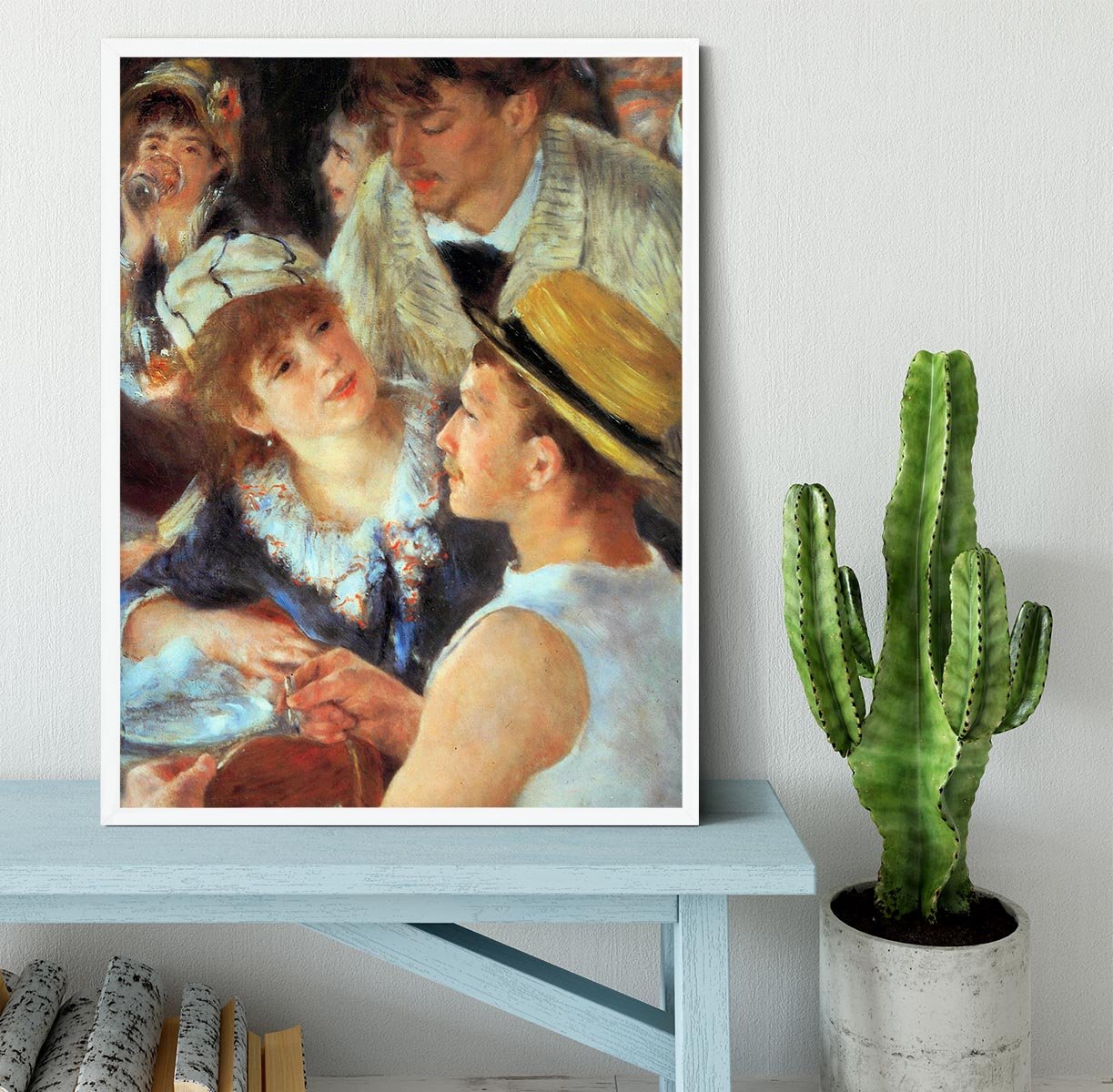 Lunch on the boat party detail by Renoir Framed Print - Canvas Art Rocks -6