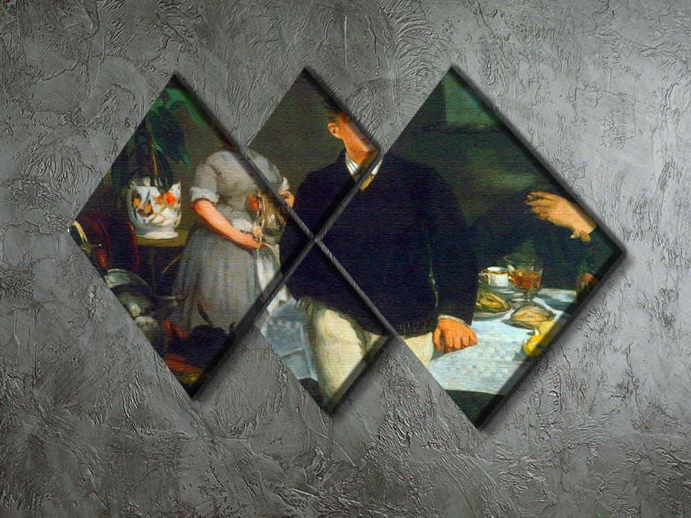 Luncheon by Manet 4 Square Multi Panel Canvas - Canvas Art Rocks - 2