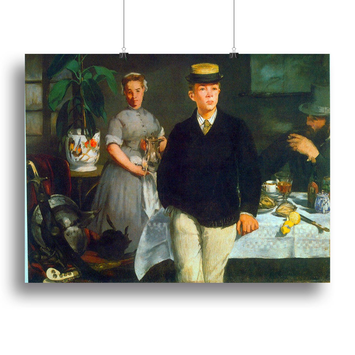 Luncheon by Manet Canvas Print or Poster