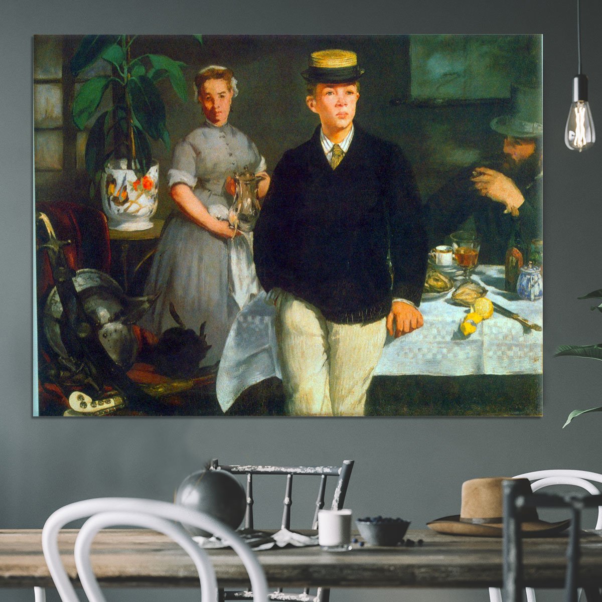 Luncheon by Manet Canvas Print or Poster
