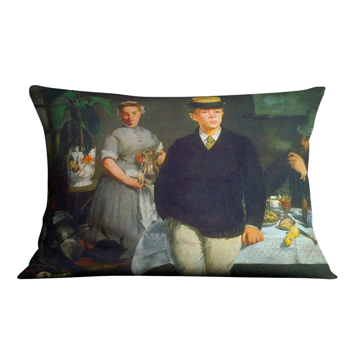 Luncheon by Manet Throw Pillow