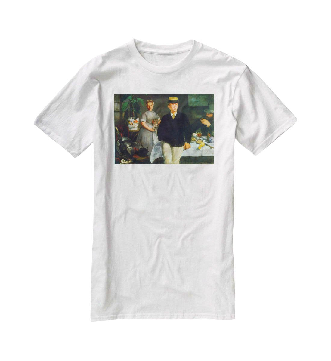 Luncheon by Manet T-Shirt - Canvas Art Rocks - 5
