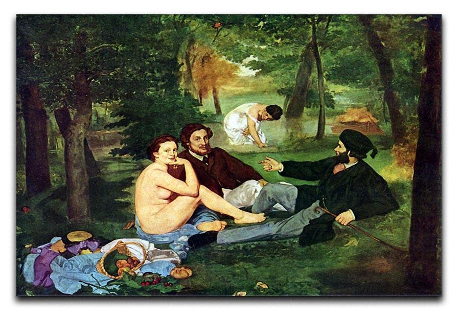 Luncheon on The Grass 1863 by Manet Canvas Print or Poster  - Canvas Art Rocks - 1