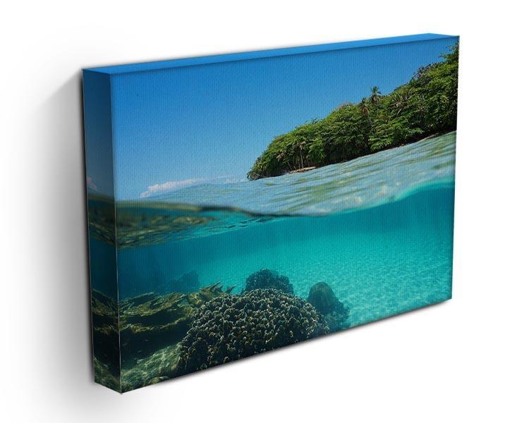 Lush tropical shore above waterline Canvas Print or Poster - Canvas Art Rocks - 3