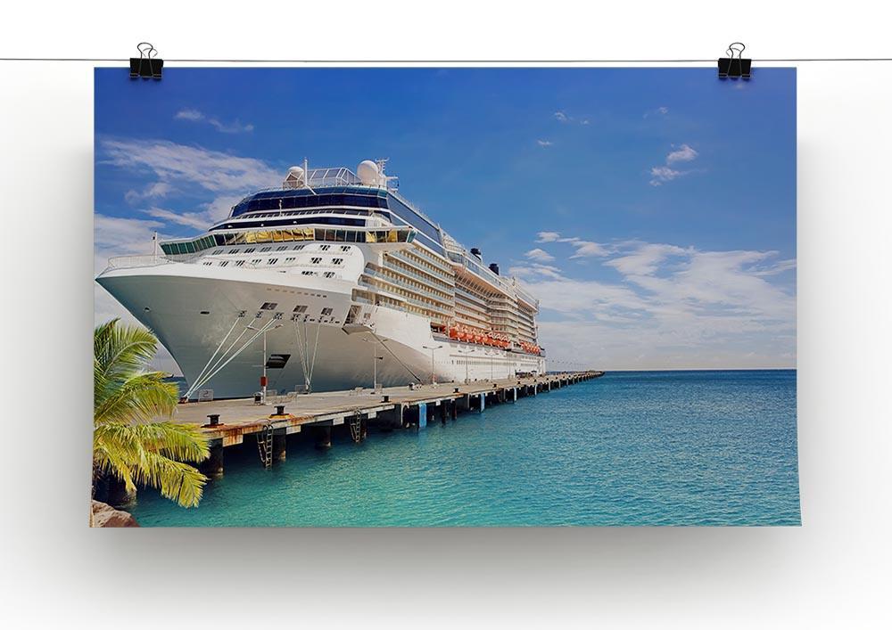 Luxury Cruise Ship in Port on sunny day Canvas Print or Poster - Canvas Art Rocks - 2