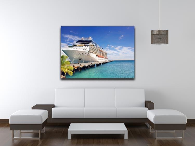 Luxury Cruise Ship in Port on sunny day Canvas Print or Poster - Canvas Art Rocks - 4