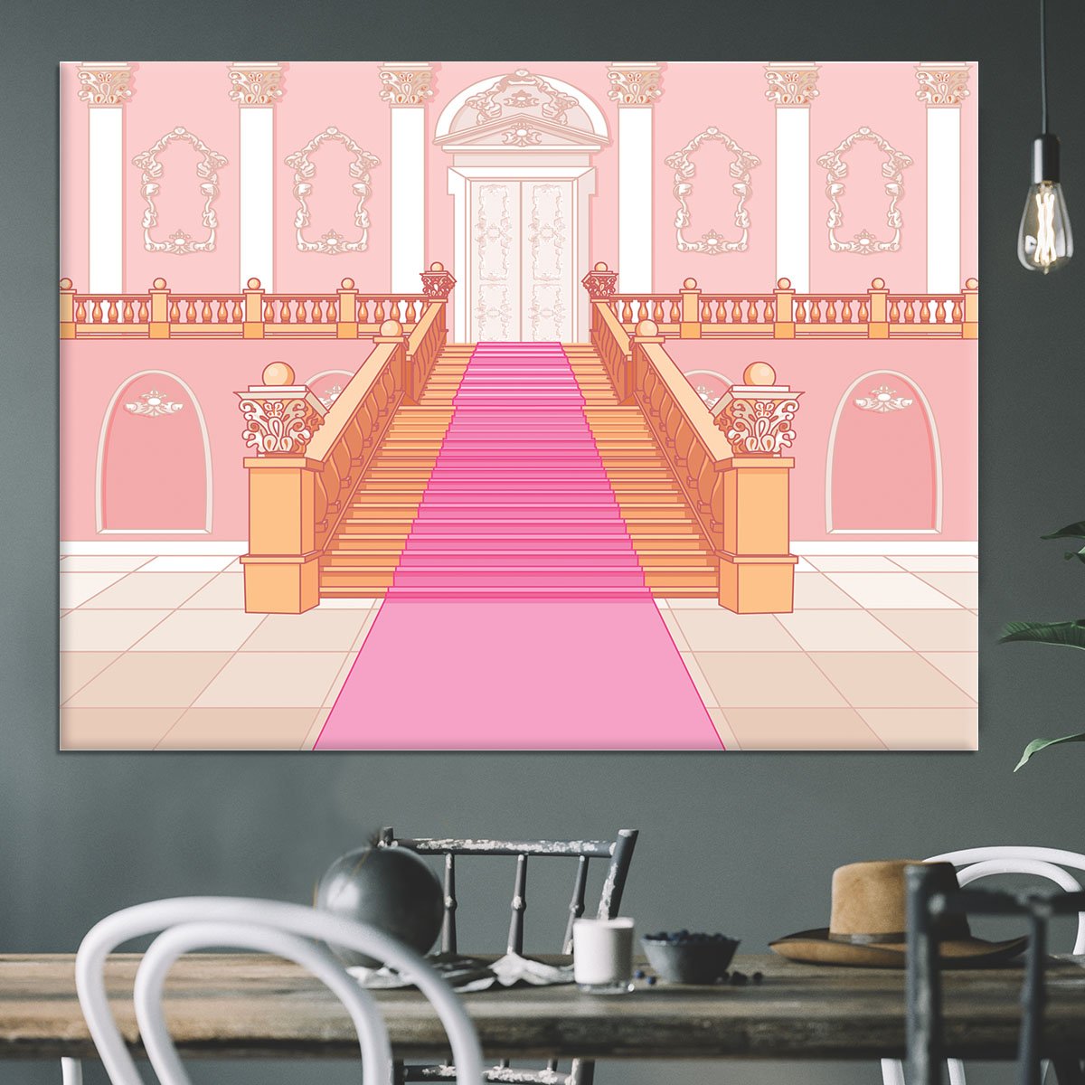 Luxury staircase in the magic palace Canvas Print or Poster