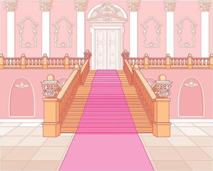 Luxury staircase in the magic palace Wall Mural Wallpaper