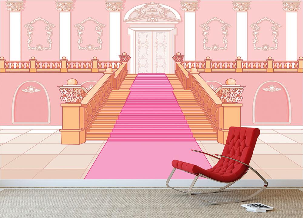 Luxury staircase in the magic palace Wall Mural Wallpaper - Canvas Art Rocks - 3