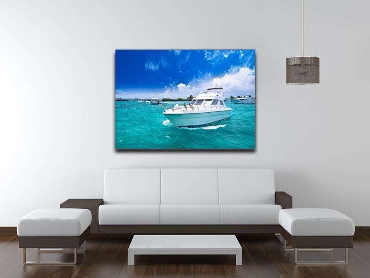 Luxury yatch in beautiful ocean Canvas Print or Poster - Canvas Art Rocks - 4