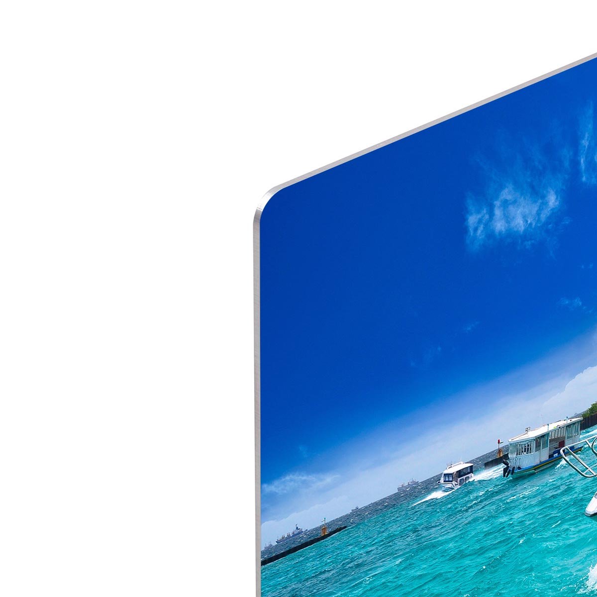Luxury yatch in beautiful ocean HD Metal Print