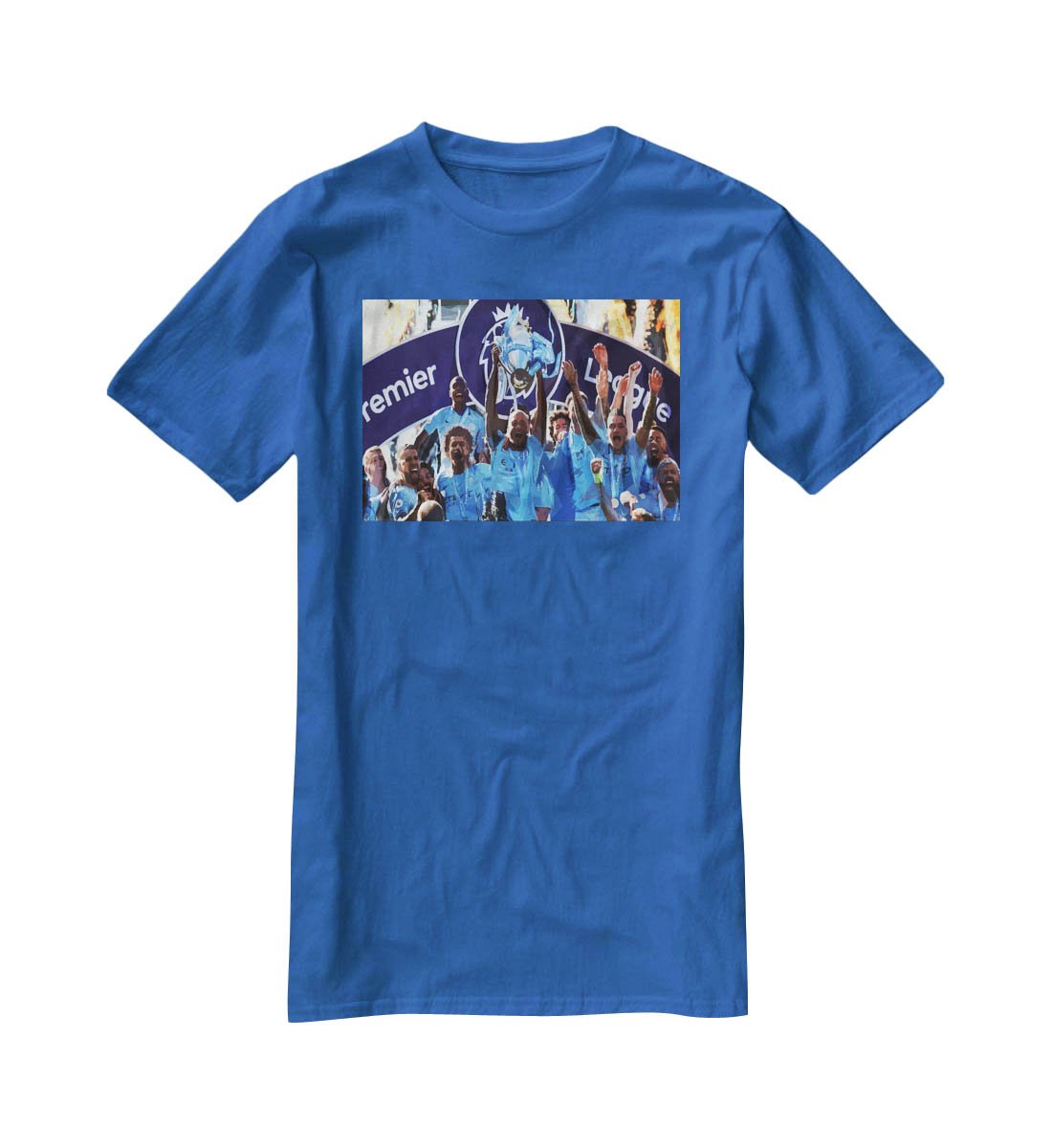 MANCHESTER CITY PREMIER LEAGUE WINNERS 2019 T-Shirt - Canvas Art Rocks - 2