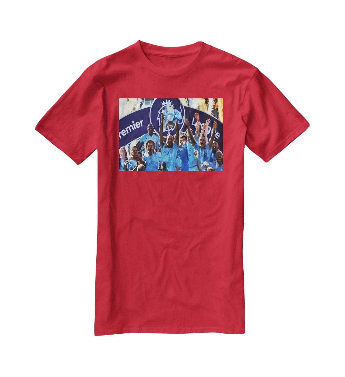 MANCHESTER CITY PREMIER LEAGUE WINNERS 2019 T-Shirt - Canvas Art Rocks - 4
