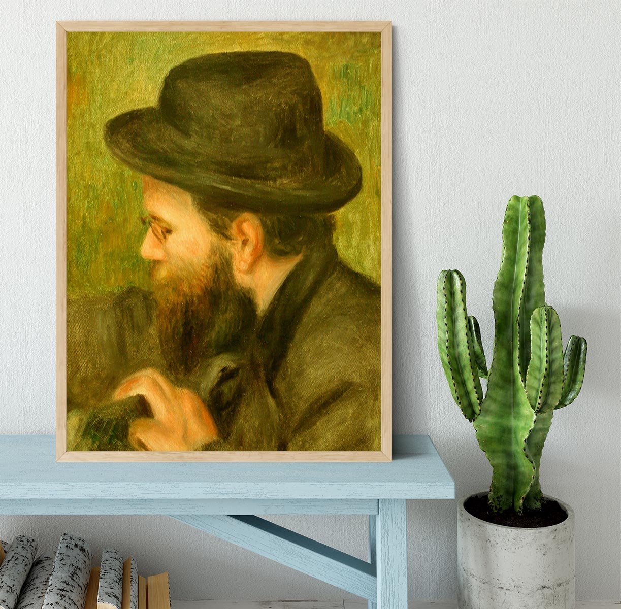 M Bernard man with the black hat by Renoir Framed Print - Canvas Art Rocks - 4