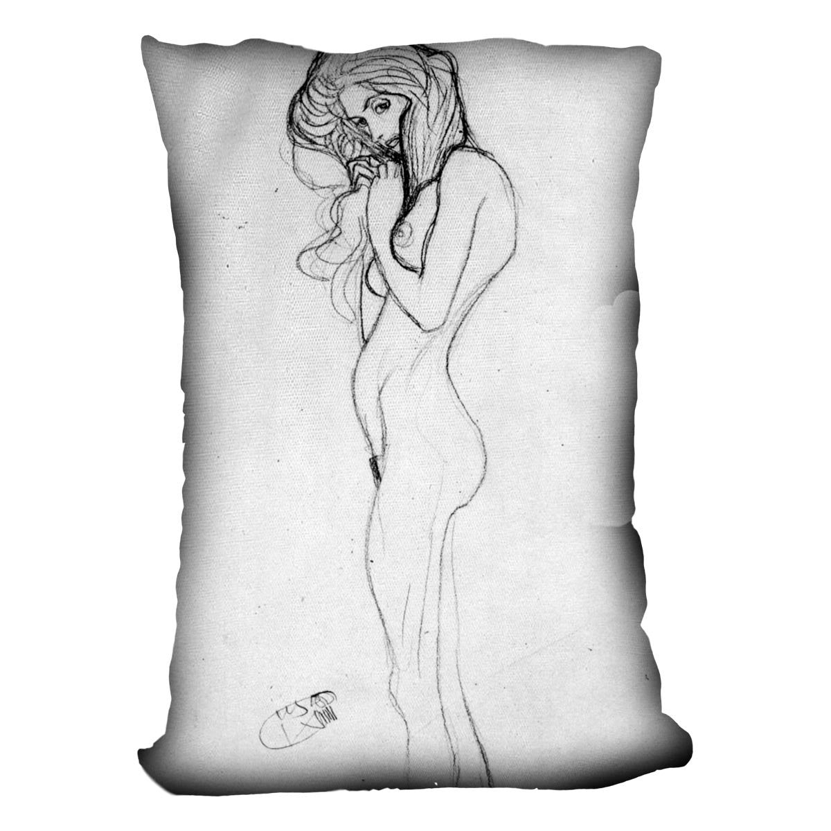 Madalane by Klimt Throw Pillow