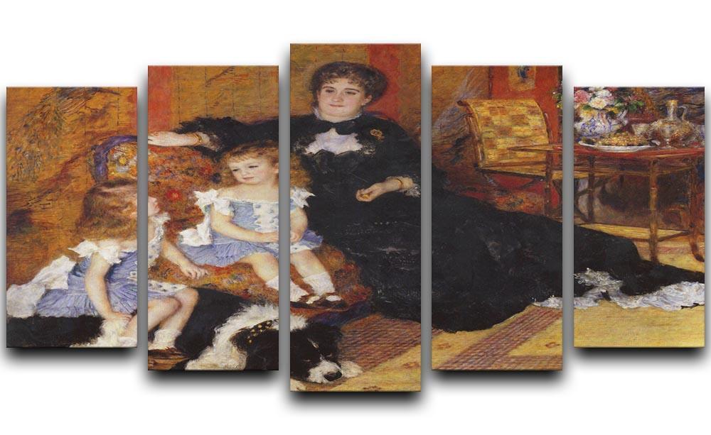 Madame Charpentier and her children by Renoir 5 Split Panel Canvas  - Canvas Art Rocks - 1