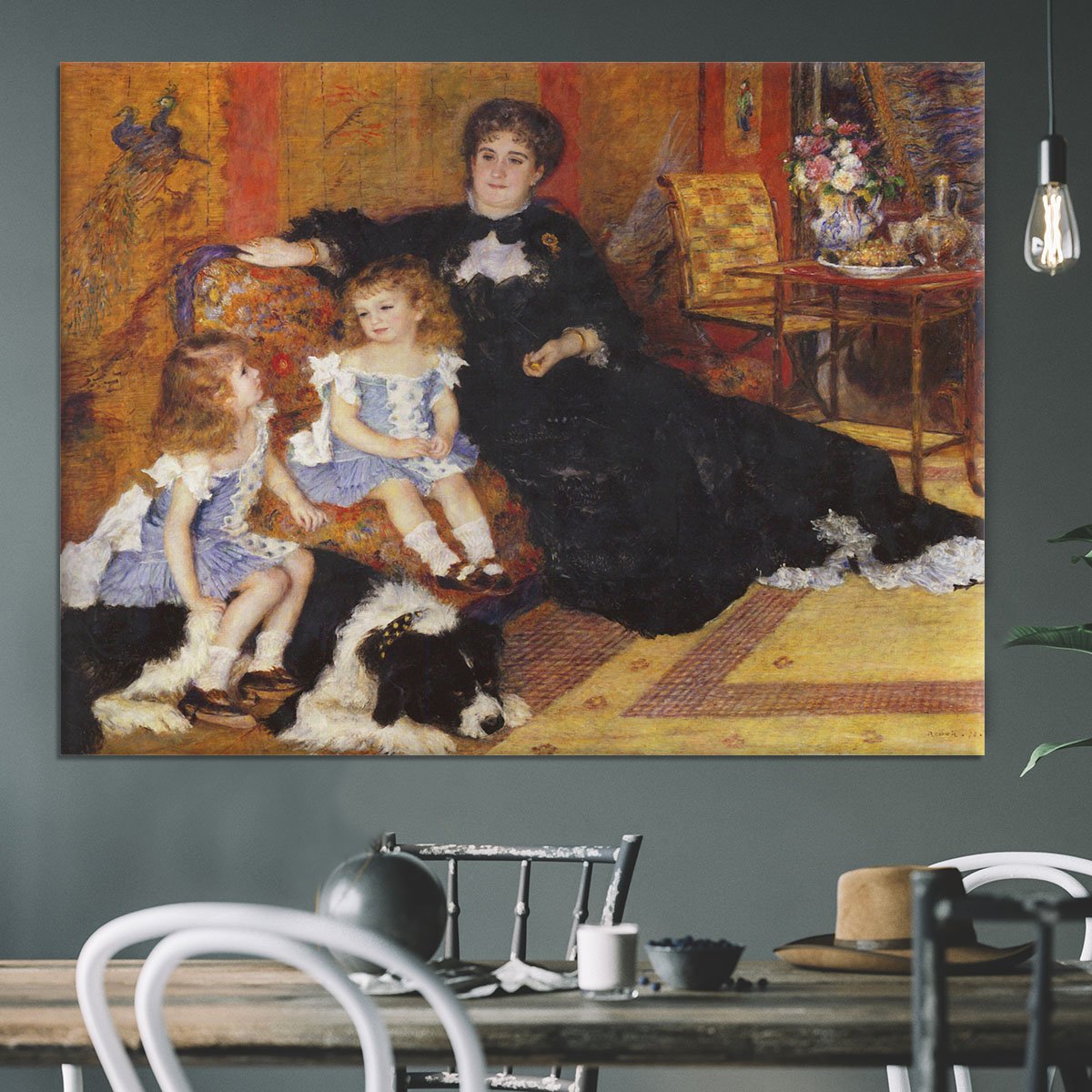 Madame Charpentier and her children by Renoir Canvas Print or Poster