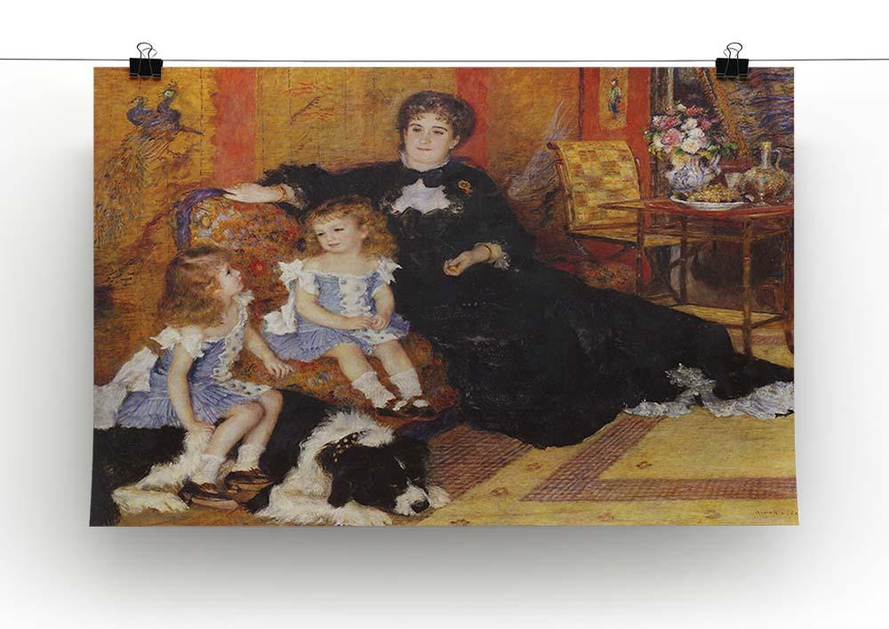 Madame Charpentier and her children by Renoir Canvas Print or Poster - Canvas Art Rocks - 2