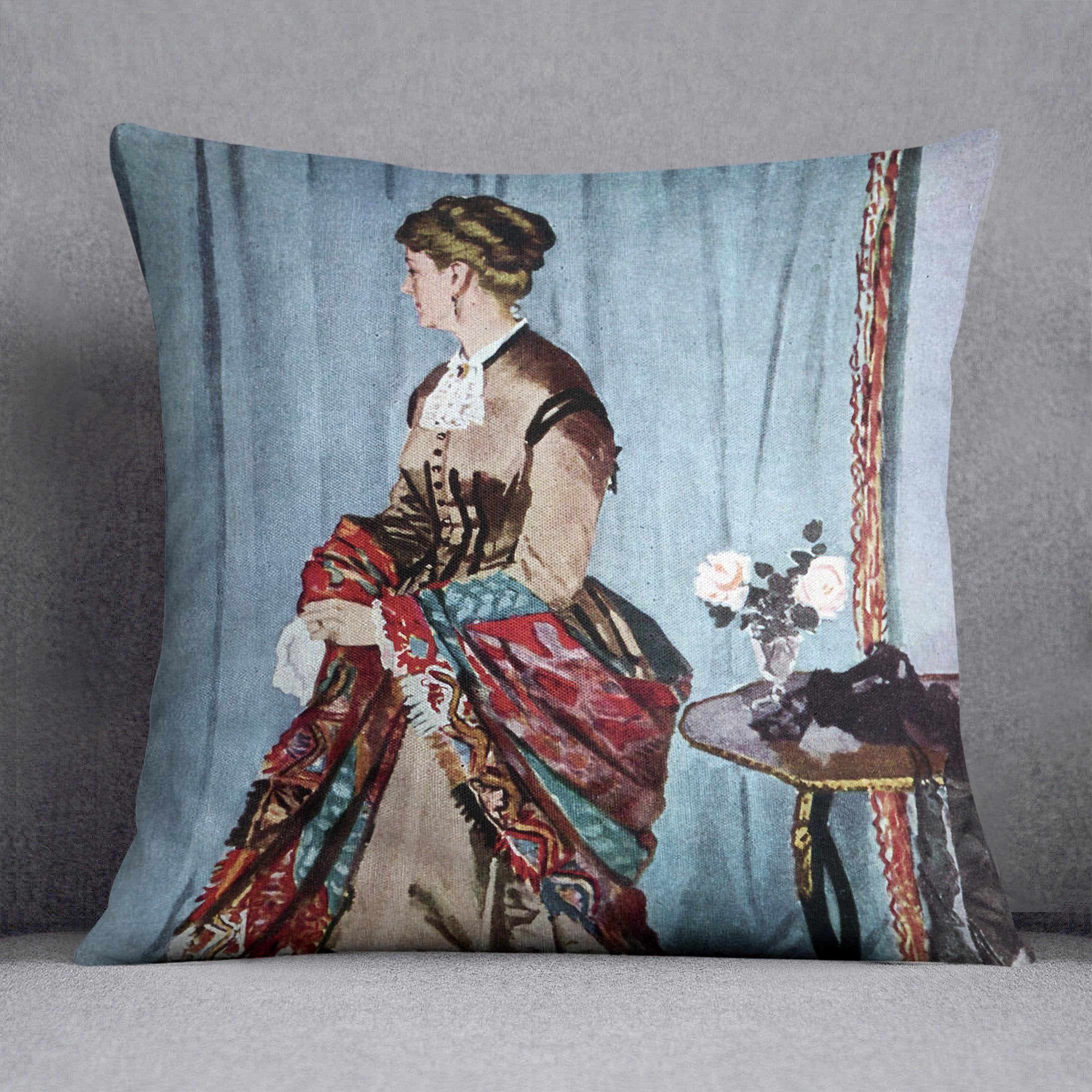 Madame Gaudibert by Monet Throw Pillow