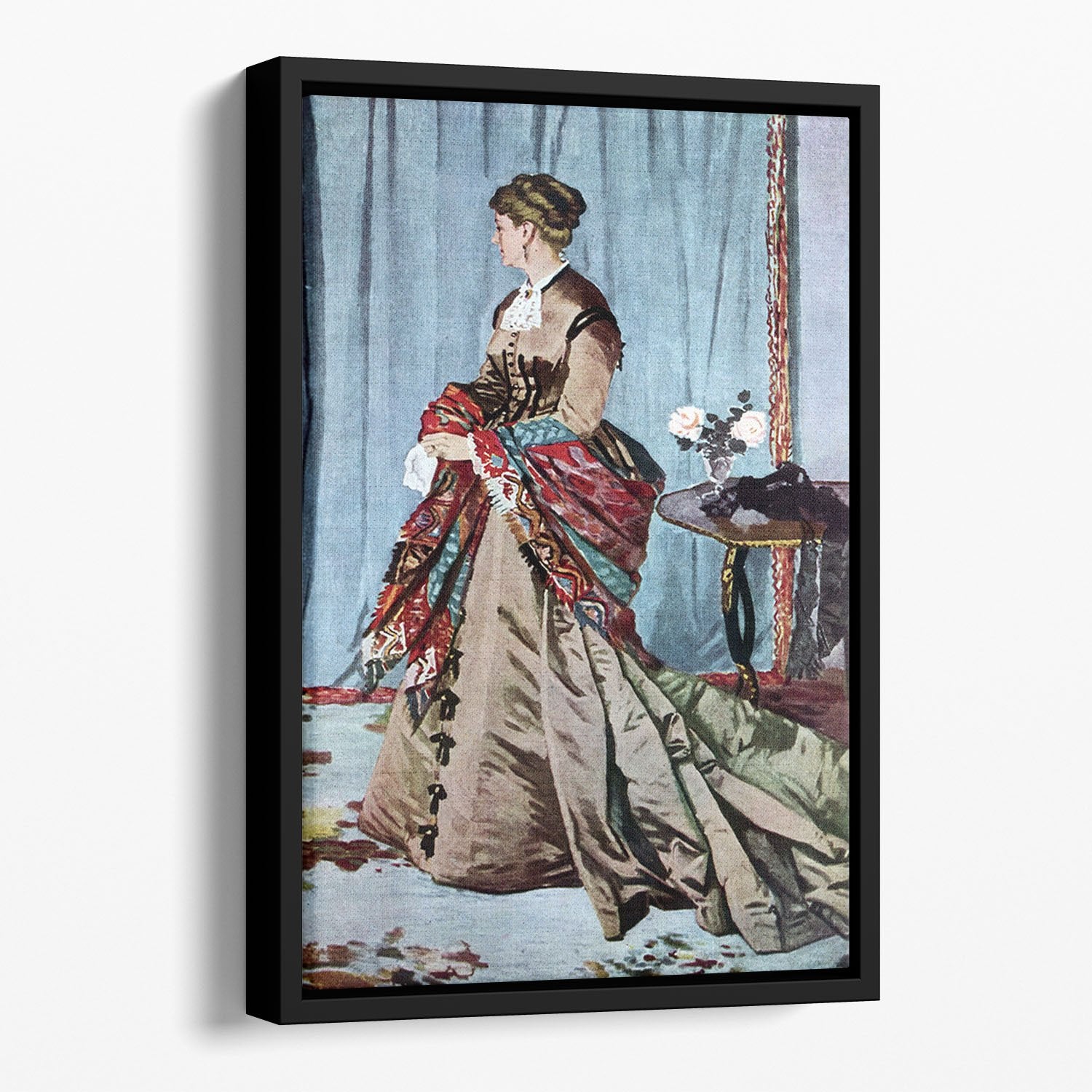 Madame Gaudibert by Monet Floating Framed Canvas