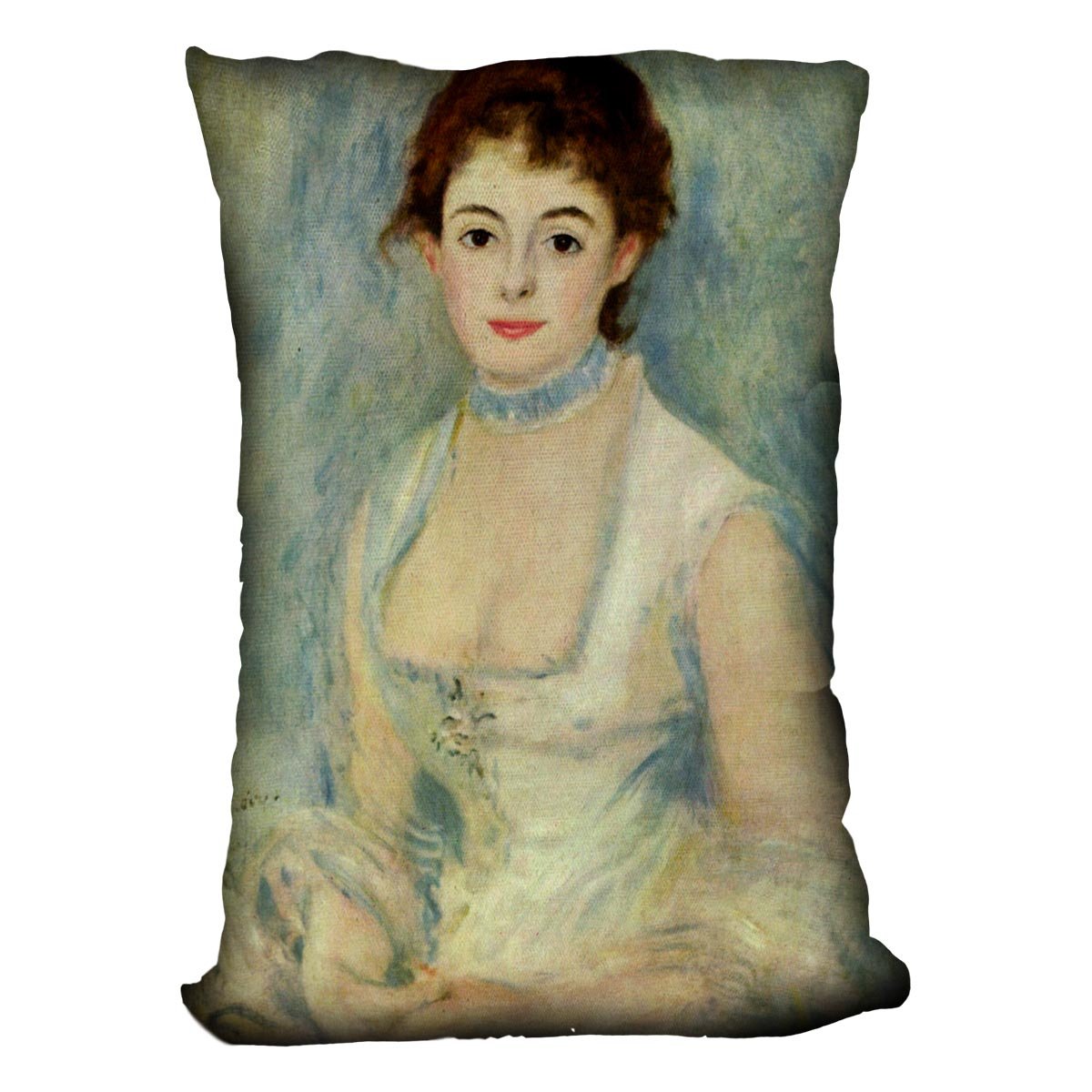 Madame Henriot by Renoir Throw Pillow
