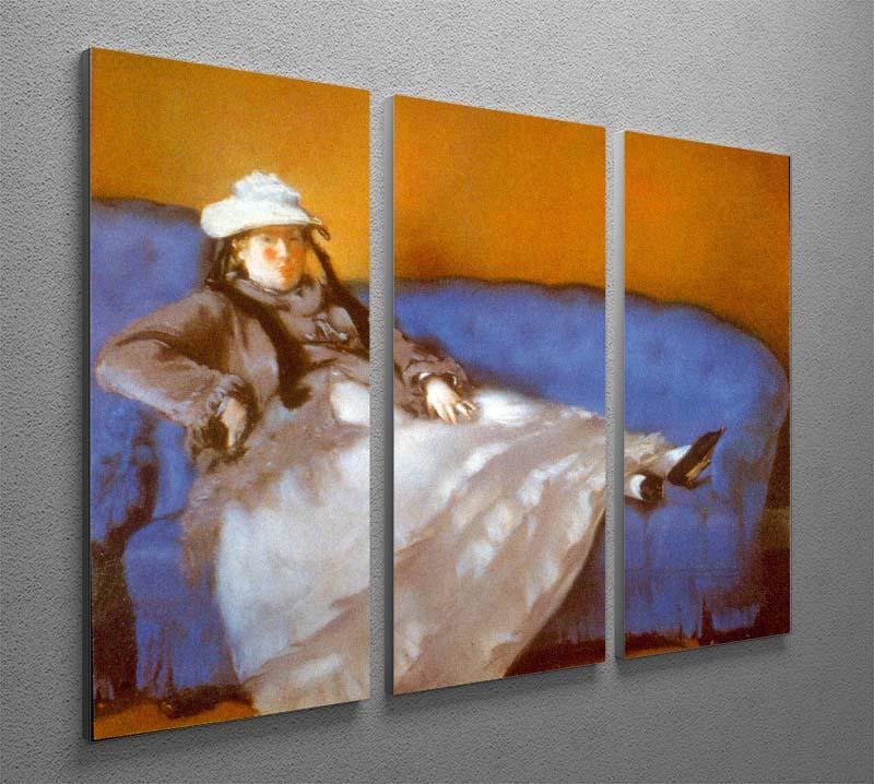 Madame Manet by Manet 3 Split Panel Canvas Print - Canvas Art Rocks - 2